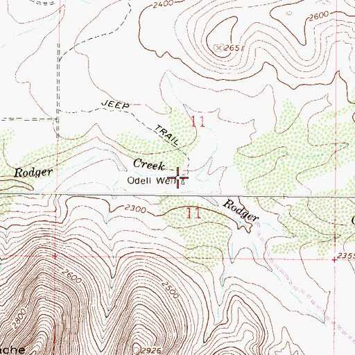 Topographic Map of Odell Well, AZ