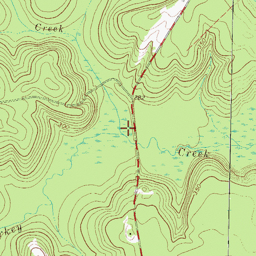 Topographic Map of Walnut Creek, GA