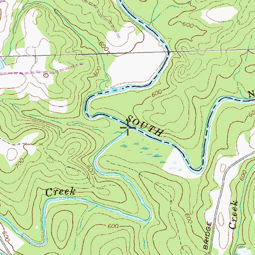 Topographic Map of Walnut Creek, GA
