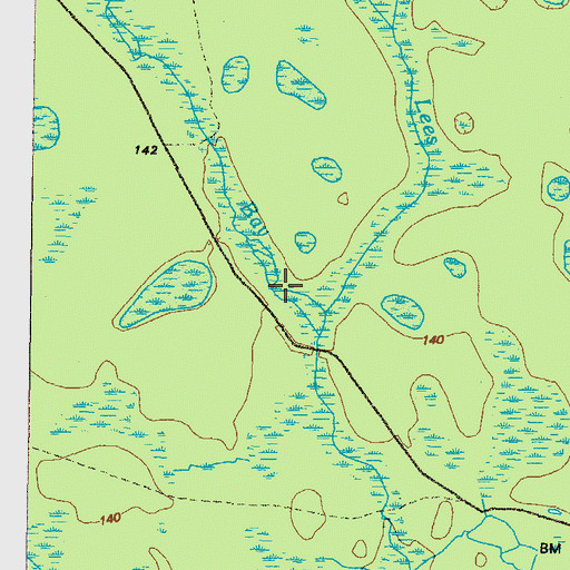 Topographic Map of Walters Bay, GA