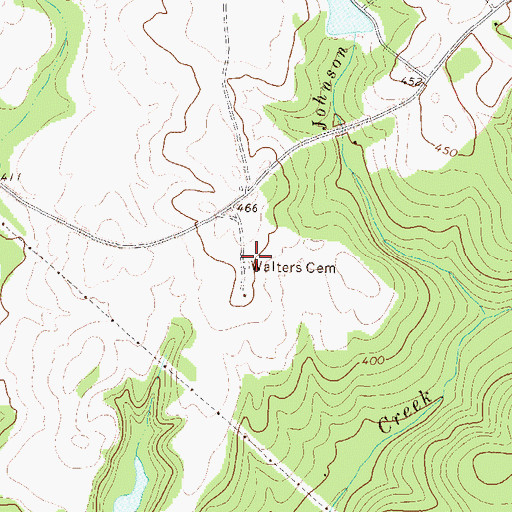 Topographic Map of Walters Cemetery, GA