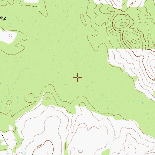 Topographic Map of Wamble Creek, GA