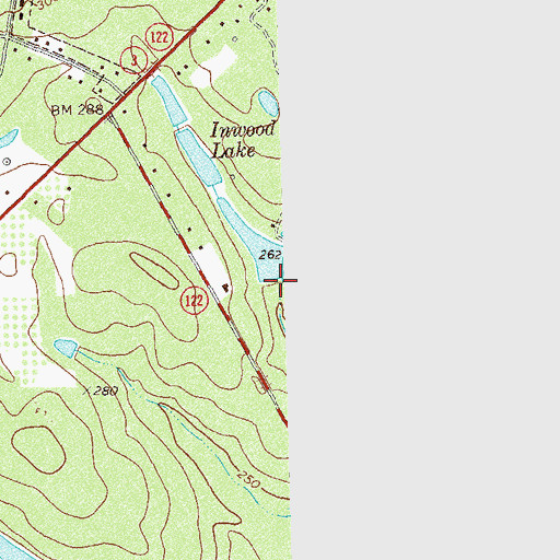 Topographic Map of Wards Creek, GA