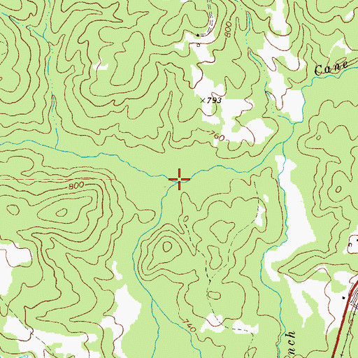 Topographic Map of Warm Springs Branch, GA