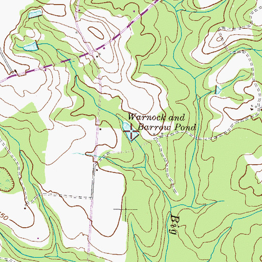 Topographic Map of Warnock and Barrow Pond, GA