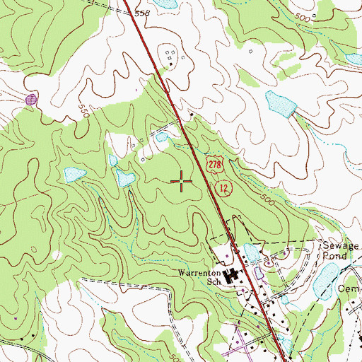 Topographic Map of Warren County Middle School, GA