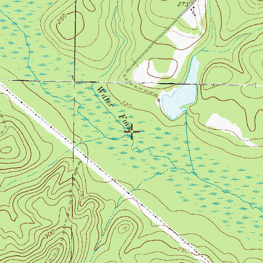 Topographic Map of Water Fork, GA