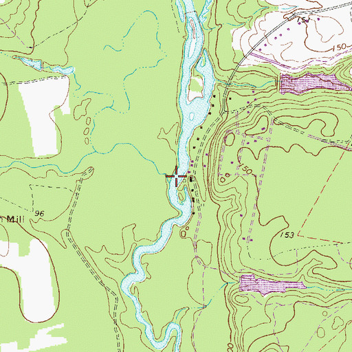 Topographic Map of Watson Creek, GA