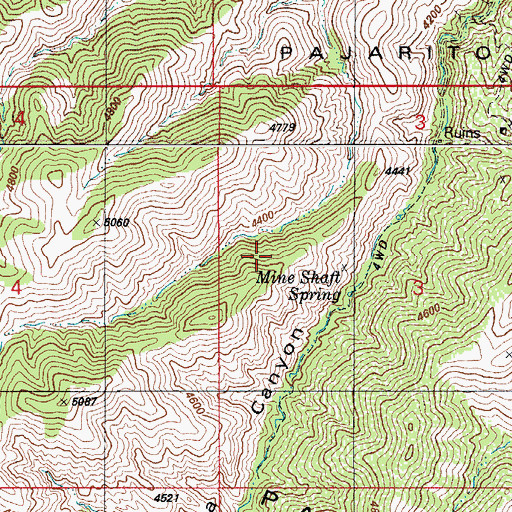 Topographic Map of Old Bextrum Mine, AZ