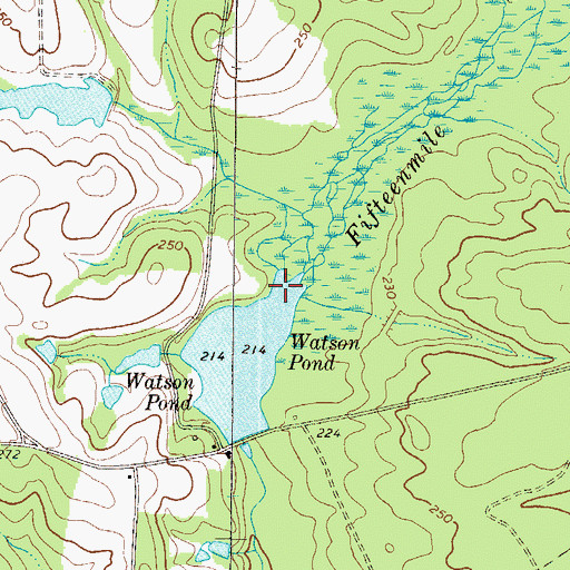 Topographic Map of Watson Pond, GA