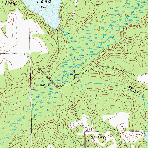 Topographic Map of Watts Gin Branch, GA