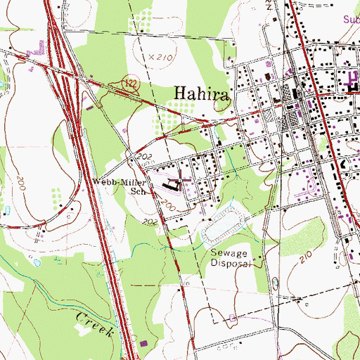 Topographic Map of Webb-Miller School, GA