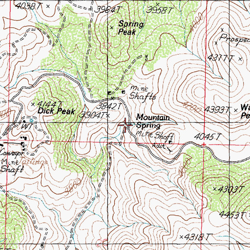 Topographic Map of Old Dick Mine, AZ