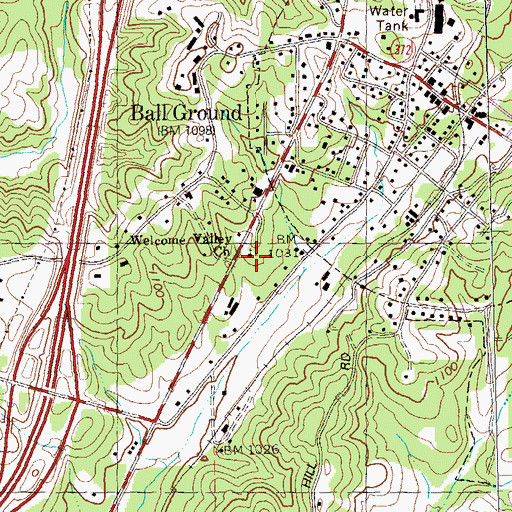 Topographic Map of Welcome Valley Church, GA