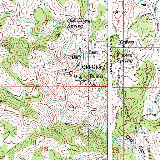 Topographic Map of Old Glory, AZ
