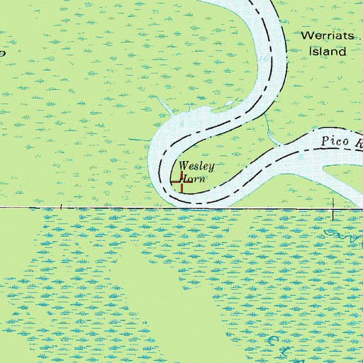Topographic Map of Wesley Horn, GA