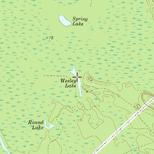 Topographic Map of Wesley Lake, GA