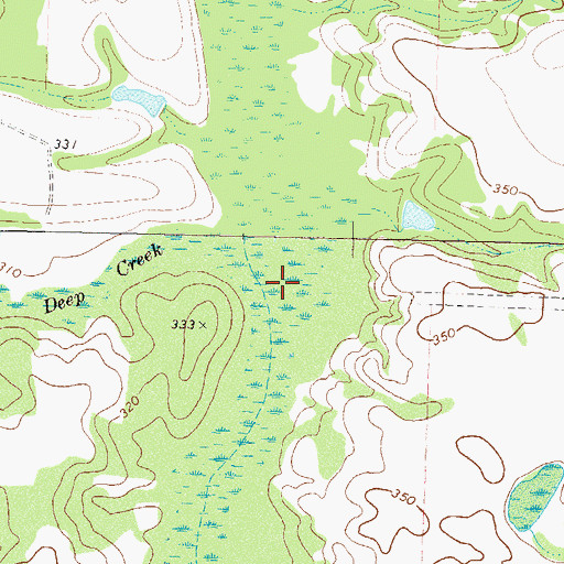 Topographic Map of West Fork Deep Creek, GA