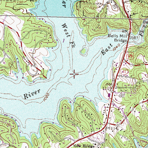 Topographic Map of West Fork Little River, GA