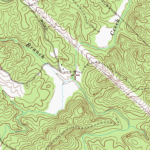 Topographic Map of West Fork Pumpkinvine Creek, GA