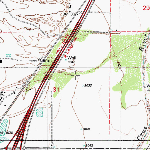 Topographic Map of Old Junction Wash, AZ