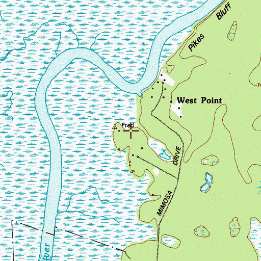 Topographic Map of West Point, GA
