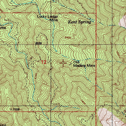 Topographic Map of Old Madera Mine, AZ