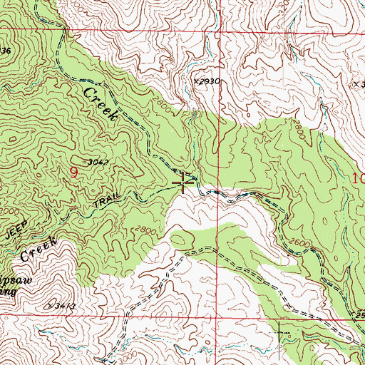 Topographic Map of Copperopolis Creek, AZ