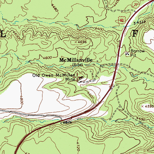 Topographic Map of Old Owen McMillan Mine, AZ