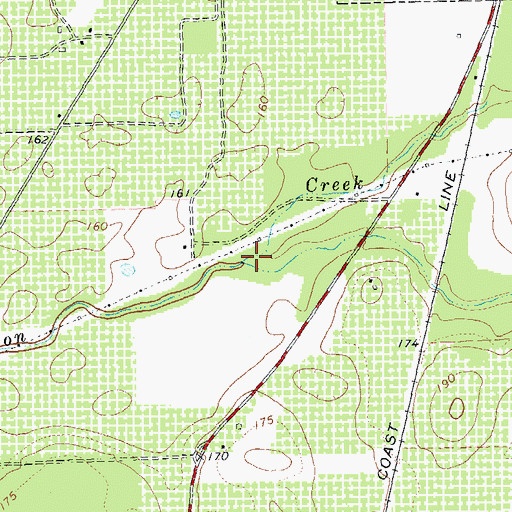 Topographic Map of Wethington Slough, GA