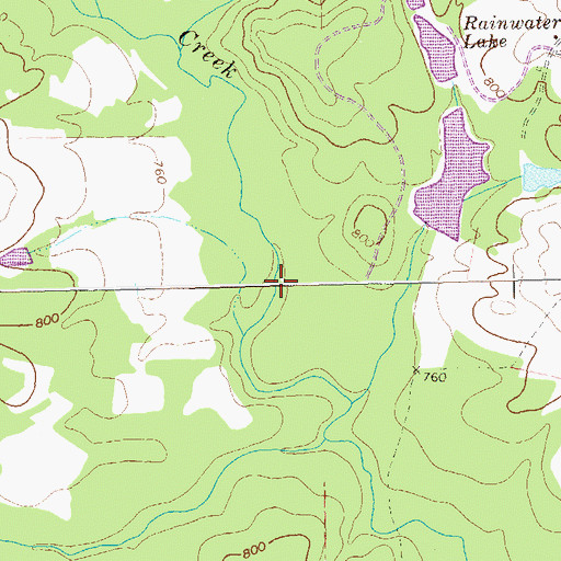 Topographic Map of Whatley Branch, GA
