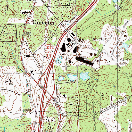 Topographic Map of Whispering Pines Camp, GA