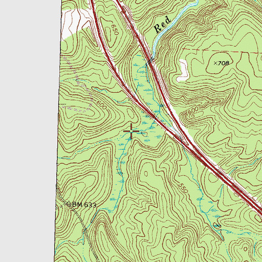 Topographic Map of White Creek, GA