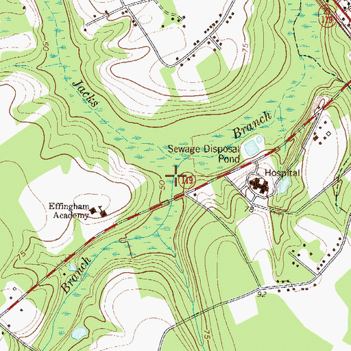 Topographic Map of White Deer Branch, GA