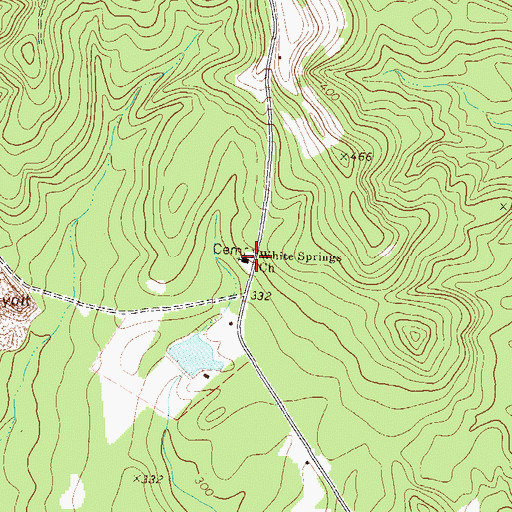 Topographic Map of White Springs Church, GA