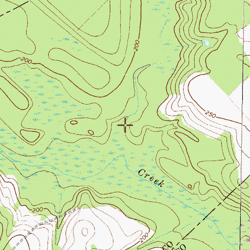 Topographic Map of Whitewater Creek, GA