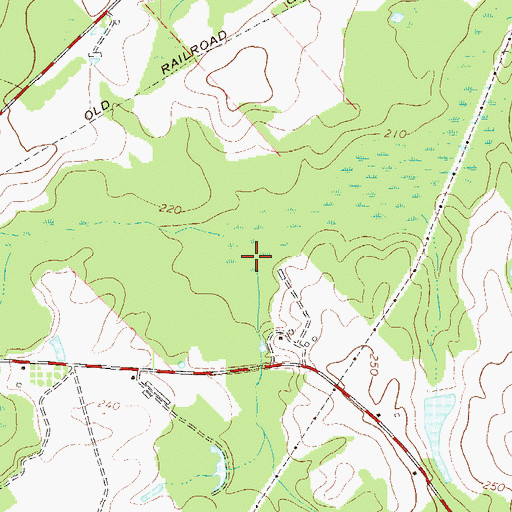 Topographic Map of Whitley Branch, GA