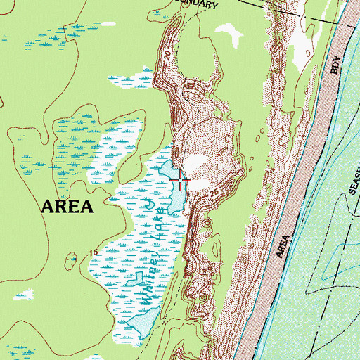 Topographic Map of Whitney Lake, GA