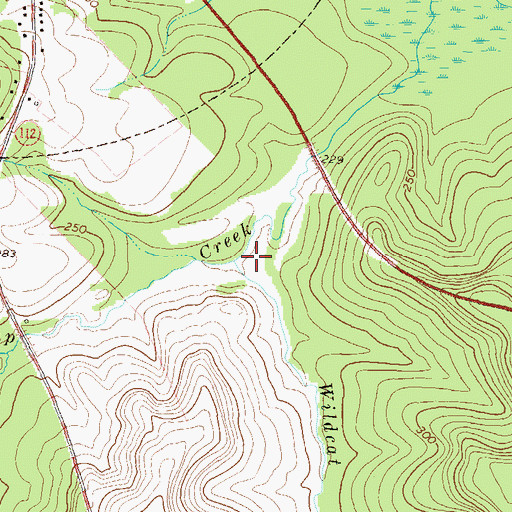 Topographic Map of Wildcat Branch, GA