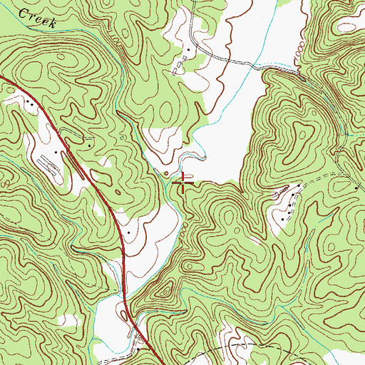 Topographic Map of Wiley Creek, GA