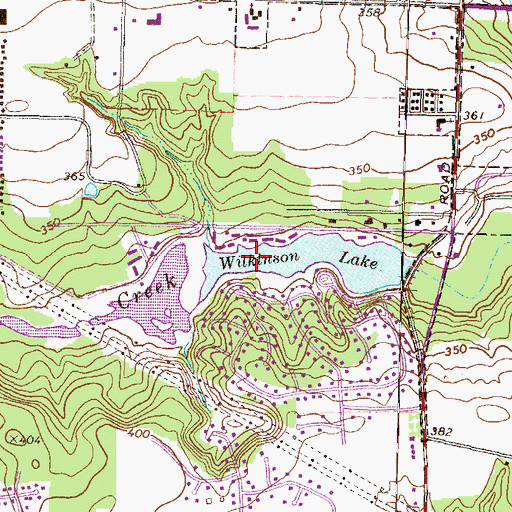 Topographic Map of Wilkinson Lake, GA