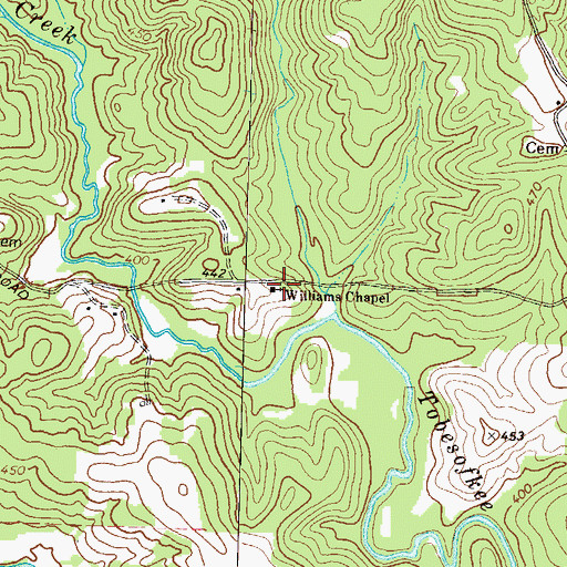 Topographic Map of William Chapel, GA