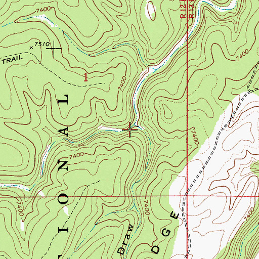 Topographic Map of Open Draw, AZ