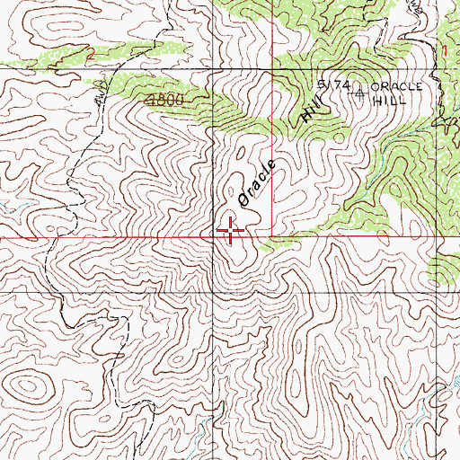 Topographic Map of Oracle Hill, AZ