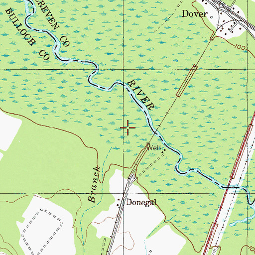 Topographic Map of Wilson Branch, GA