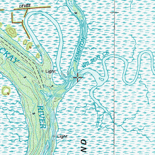 Topographic Map of Wilson Creek, GA