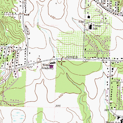 Topographic Map of Windsor Academy, GA