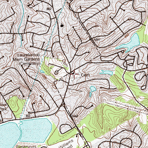 Topographic Map of Winters Chapel, GA