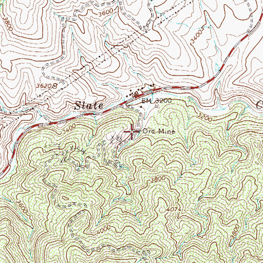 Topographic Map of Ord Mine, AZ