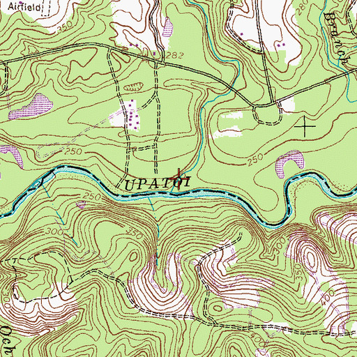 Topographic Map of Wolf Creek, GA